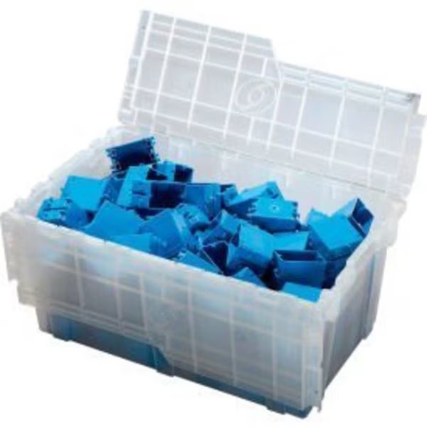 ORBIS Flipak® Attached Lid Container FP243 - 26-9/10 x 17-1/10 x 12-3/5, Clear, Lewisbins, Mfr#: FP243-Clear